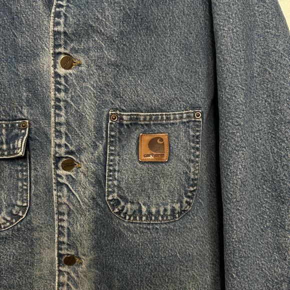Vintage Carhartt Blanket-Lined Chore Jacket “Denim” C59 DST - Picture 3 of 8